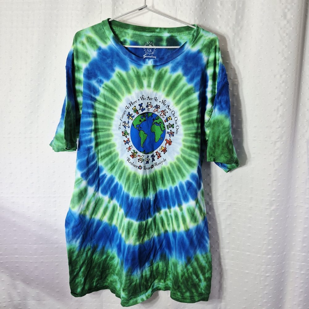 Grateful Dead Flag Bears Dancing Around The Earth Size XL Unisex